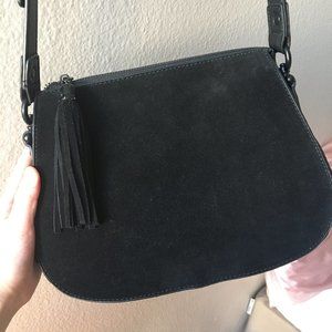 La Diva Suede/Leather Crossbody Bag